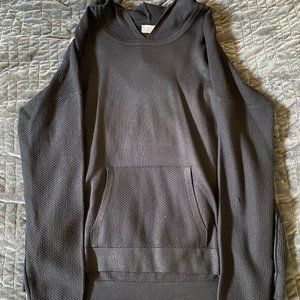 Black Hooded Pull Over Sweater